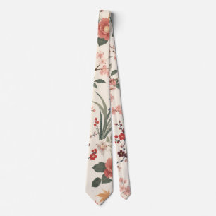 Gravata Floral Japonesa Elegante