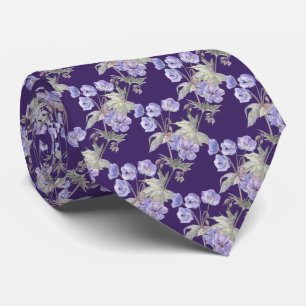 Gravata Floral Lavanda Roxa