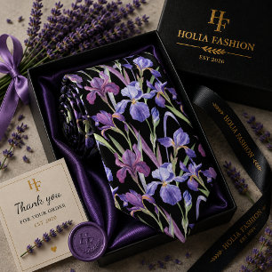 Gravata Floral Lavanda Roxa