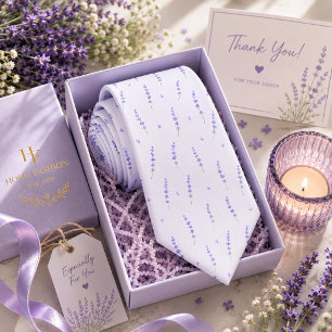 Gravata Floral Lavanda Roxa