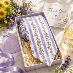 Gravata Floral Lavanda Roxa