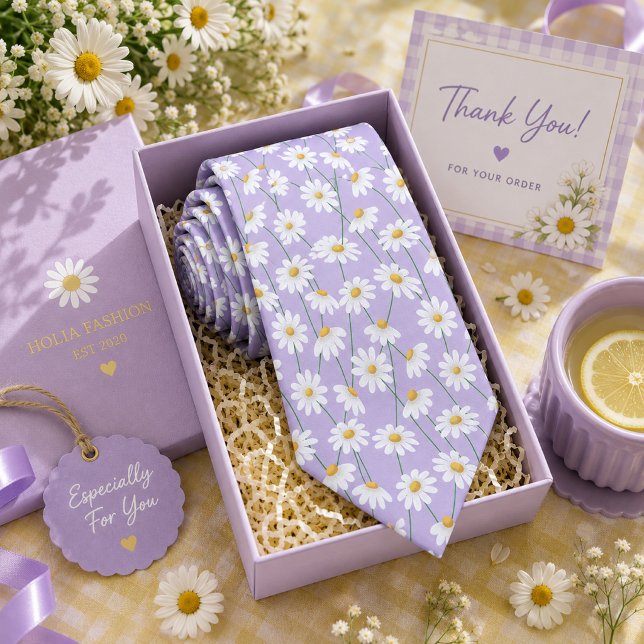 Gravata Floral Lavanda Roxa (Criador carregado)
