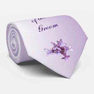 Gravata Floral Lilac Flores Casando Avô de Groom