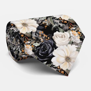 Gravata Floral Moderna Ocasões Especiais Formais
