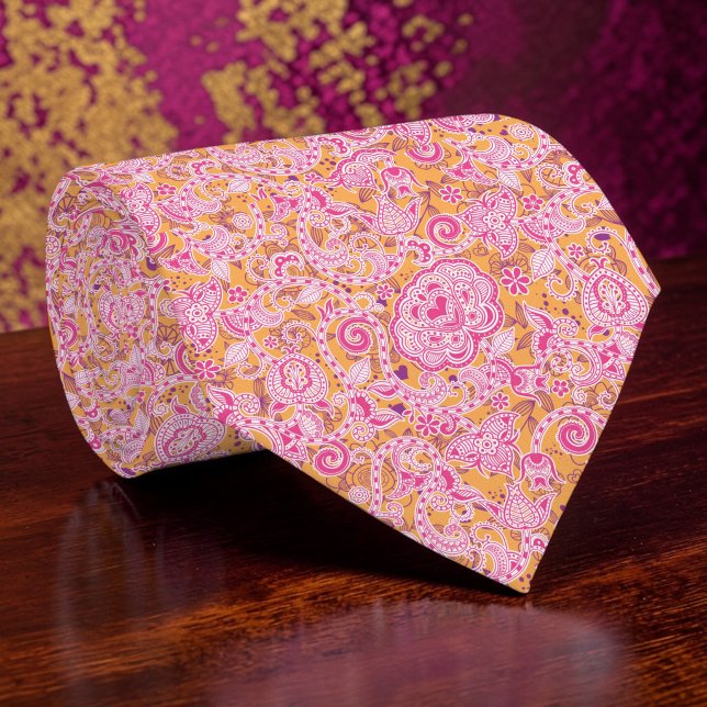 Gravata Floral Paisley Pattern Custom Necktie (Criador carregado)