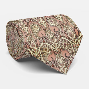 Gravata Floral Paisley Rosa
