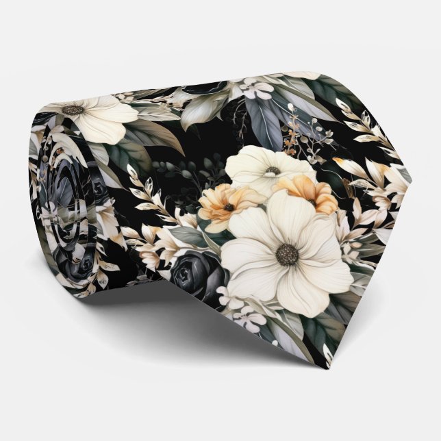 Gravata Floral para Ocasiões Especiais | Moderna e (Rolled)