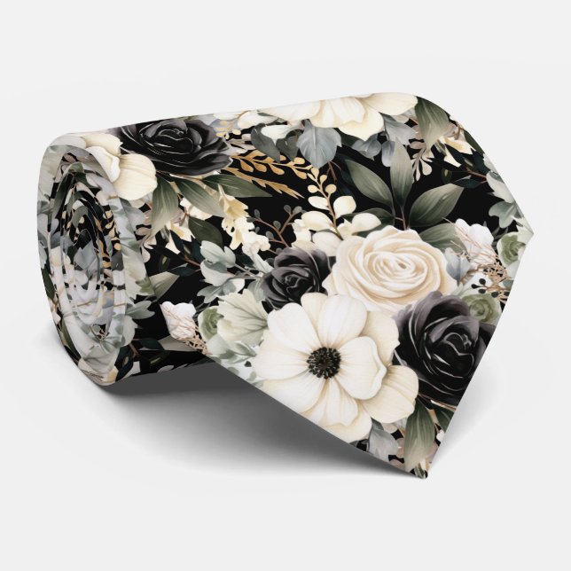 Gravata Floral para Ocasiões Especiais | Moderna e (Rolled)