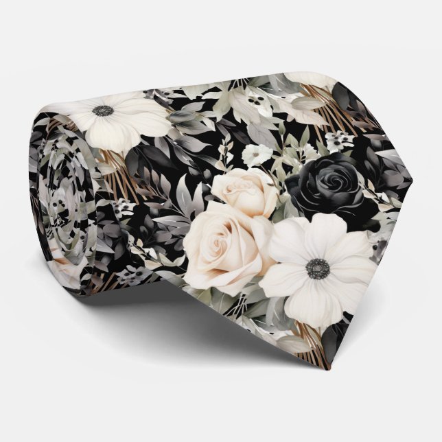 Gravata Floral para Ocasiões Especiais | Moderna e (Rolled)