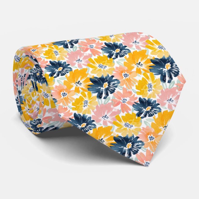 Gravata Floral Pastel (Rolled)