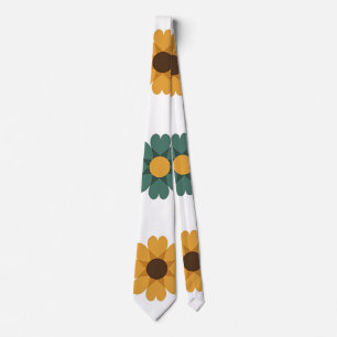 Gravata Floral Retro em Flor e Botânica Vintage dos Anos 7
