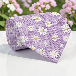 Gravata Floral Roxa de Primavera