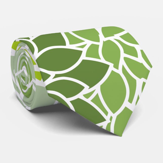 Gravata Flores Dahlia, Padrão De Flores, Dahlia Verde (Rolled)