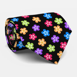 Gravata Flores de energia coloridas