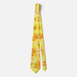 Gravata Flores de marigold de verão amarelo