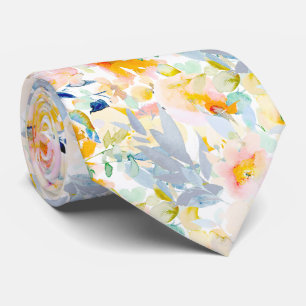 Gravata Flores de Mola H2 PixDezines Blush Azul Empoeirado