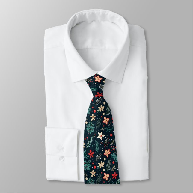 Gravata Flores de Natal Retroativas (Amarrado)