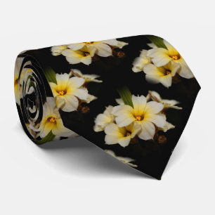 Gravata Flores de Satin Elegantes em Preto