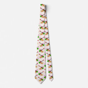 Gravata Flores de Ukulele Hibiscus Havaianas