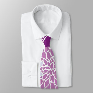 Gravata Flores do áster do vintage. roxo, lilac, violeta