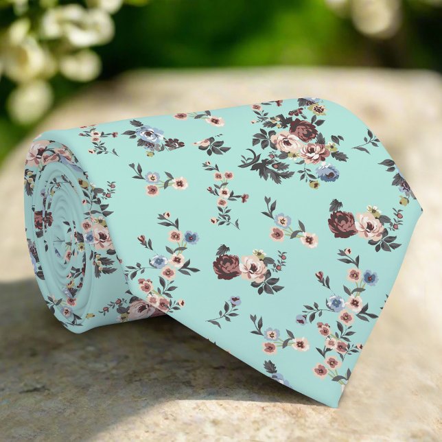 Gravata Flores Elegantes Em Casamento De Fundo Azul Claro (Criador carregado)