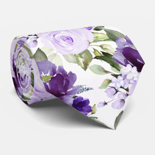 Gravata Flores H2 PixDezine Violet Lilac Rosas