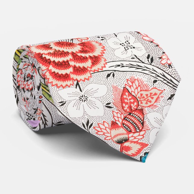 GRAVATA FLÔRES SELVAGENS VERMELHAS AZUIS AMARELAS TULIPAS, (Rolled)