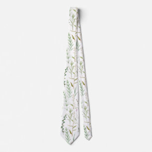 Gravata Flores silvestres verdes