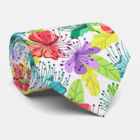 Flores tropicais, padrão sem costura