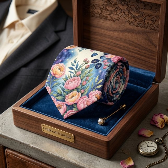 Gravata Flores Vibrantes (Criador carregado)