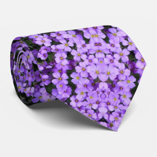 Gravata Flores Violetas -