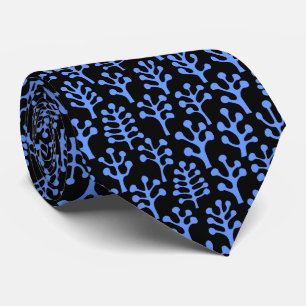 Gravata Floresta 230823 - Azul bebê em preto