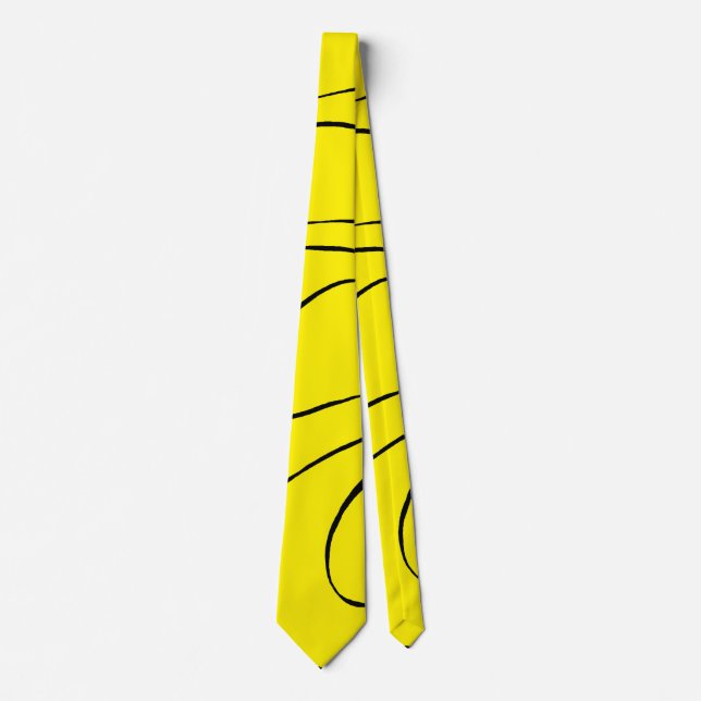 Gravata Fluxo e Refluxo 2 em Preto e Amarelo (Frente)