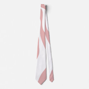 Gravata Fluxo e Refluxo 4 - Rosa e Branco