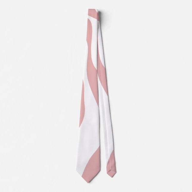 Gravata Fluxo e Refluxo 4 - Rosa e Branco (Frente)