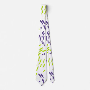 Gravata Fluxo em Verde Lima e Roxo