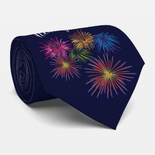 Gravata Fogos de Artifício Ano Novo Preto