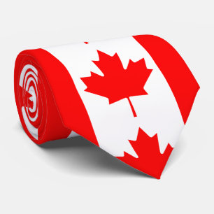 Gravata Folha de Bordo do Canadá Vermelho
