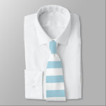 Gravata Folha de cor azul clara Férias de Verão Pastel de<br><div class="desc">Padrão de listras azul-claro de bebê pastel clássico,  o marinheiro de praia de verão da moda vibe design. A cor azul-bebê listrou a decoração doméstica e os acessórios.</div>