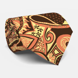 Gravata Folha Floral de Onda Impressa com Dois Lados