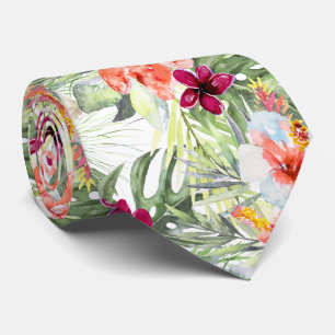 Gravata Folhagem Floral Tropical de Paraíso PixDezines