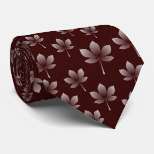 Gravata Folhas De Castanheiro - Em Castanho Escuro 330000