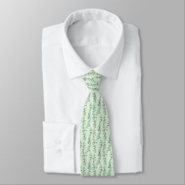 Gravata Folhas de Eucalipto Verde Botânico Masculino