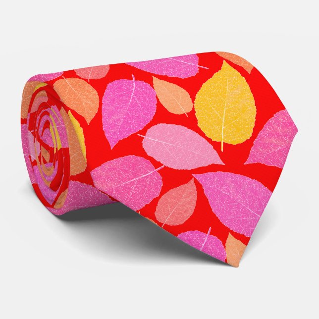 Gravata Folhas de outono. (Rolled)