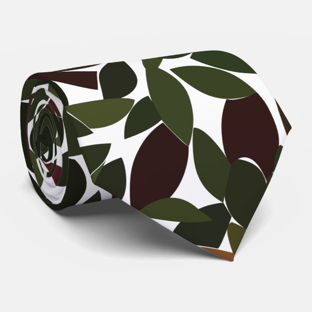 Gravata Folhas de Outono Floresta Natureza (Rolled)