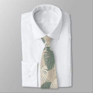 Gravata Folhas Tropicais Havaianas da Selva Monstera - Sal