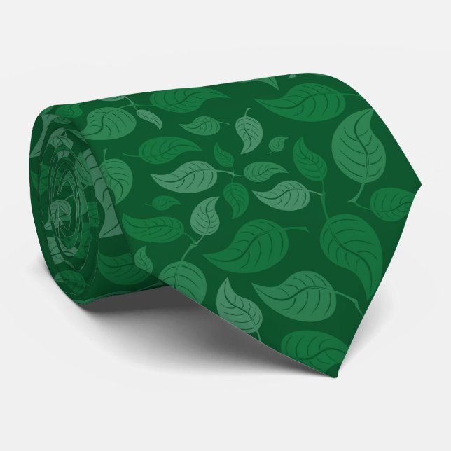 Gravata Folhas verdes (Rolled)