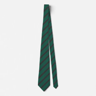 Gravata Forest green and charcoal fives stripe pattern