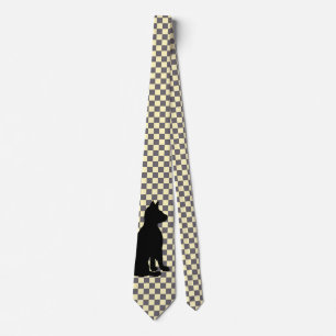 Gravata Forma moderna retro CricketDiane do gato preto