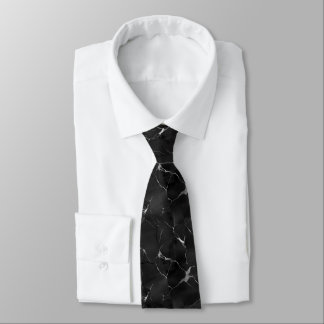 Gravata Formal Preto Branco Mármore Casamento Noiv